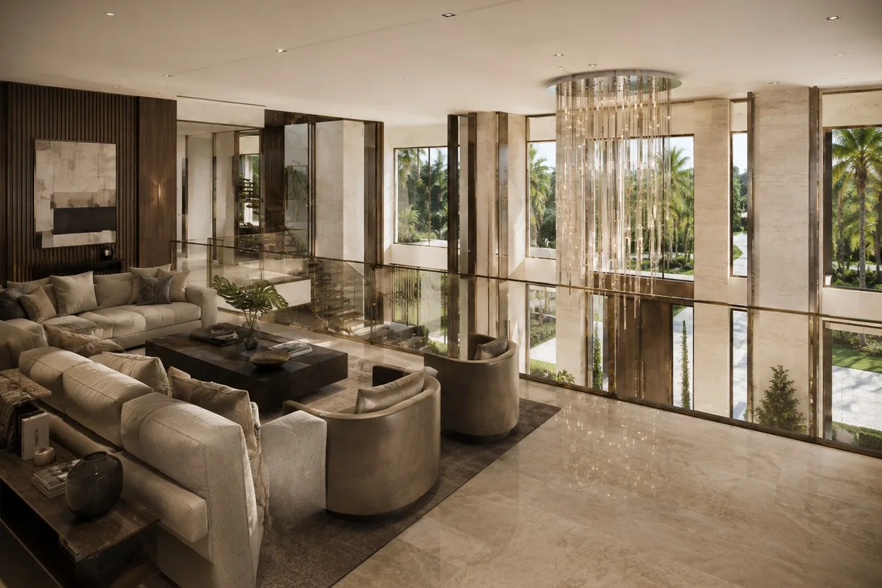 The same living area in Aventura after the remodel
